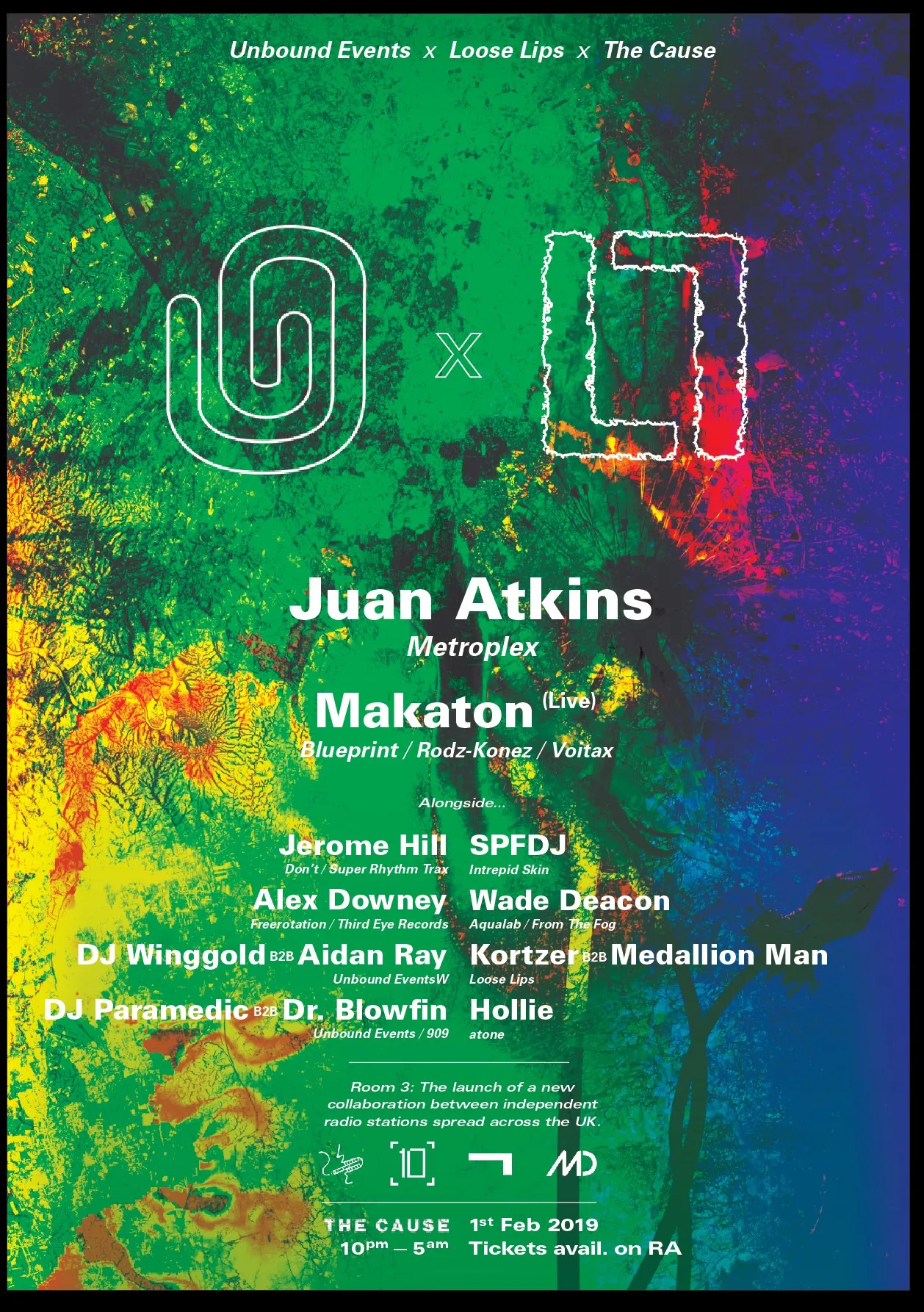 Loose Lips x Unbound with Juan Atkins, SPFDJ, Makaton, Alex Downey + more...